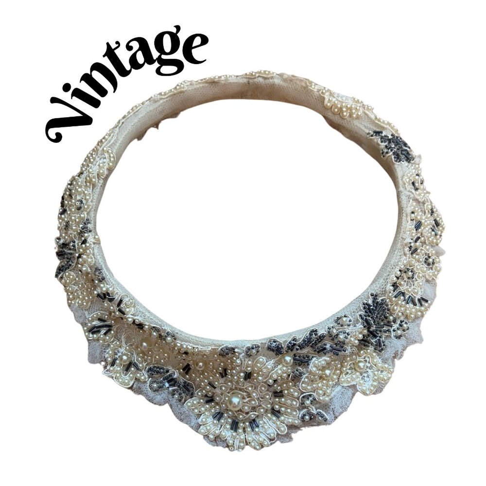 Vintage Hand-beaded Headpiece